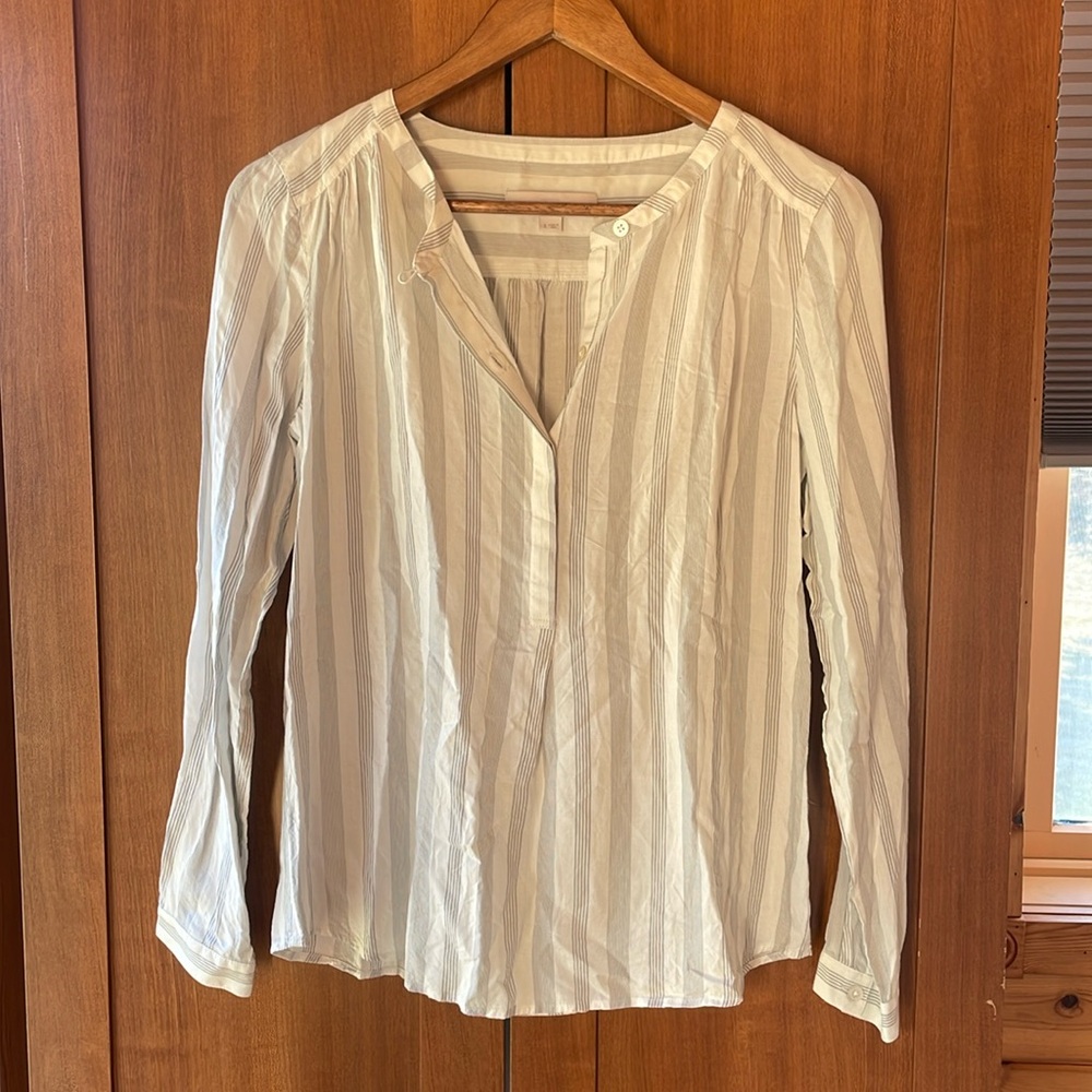 Half button up blouse